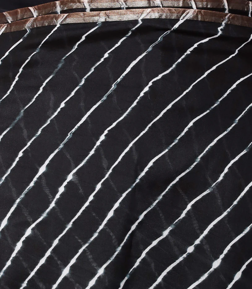Leheriya Chanderi Cotton Saree - Image 5
