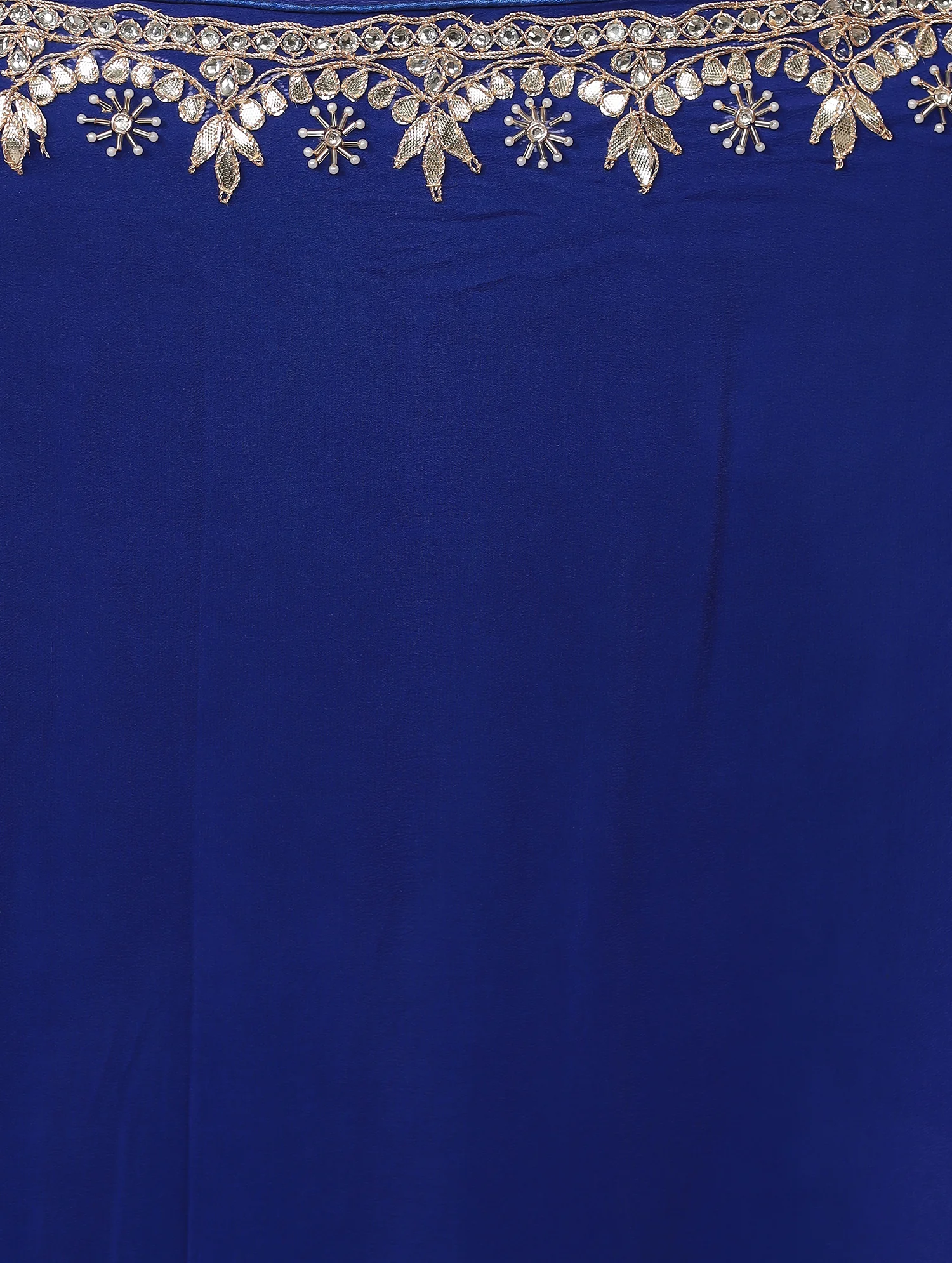 Leheriya Georgette Saree with Gota Patti work - Image 7