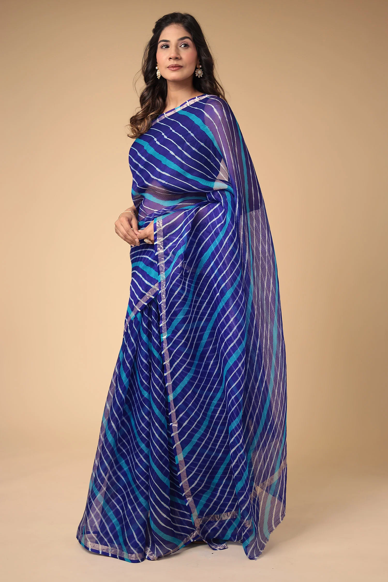 Kota Doria Silk Leheriya Saree