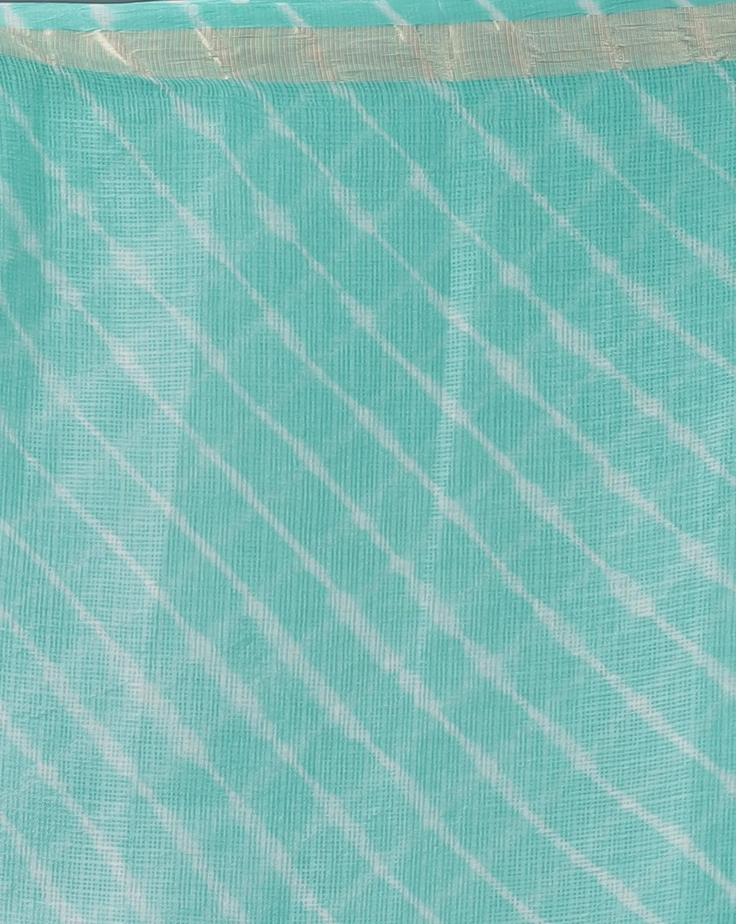 Kota Doria Silk Leheriya Saree with Zari work. - Image 7