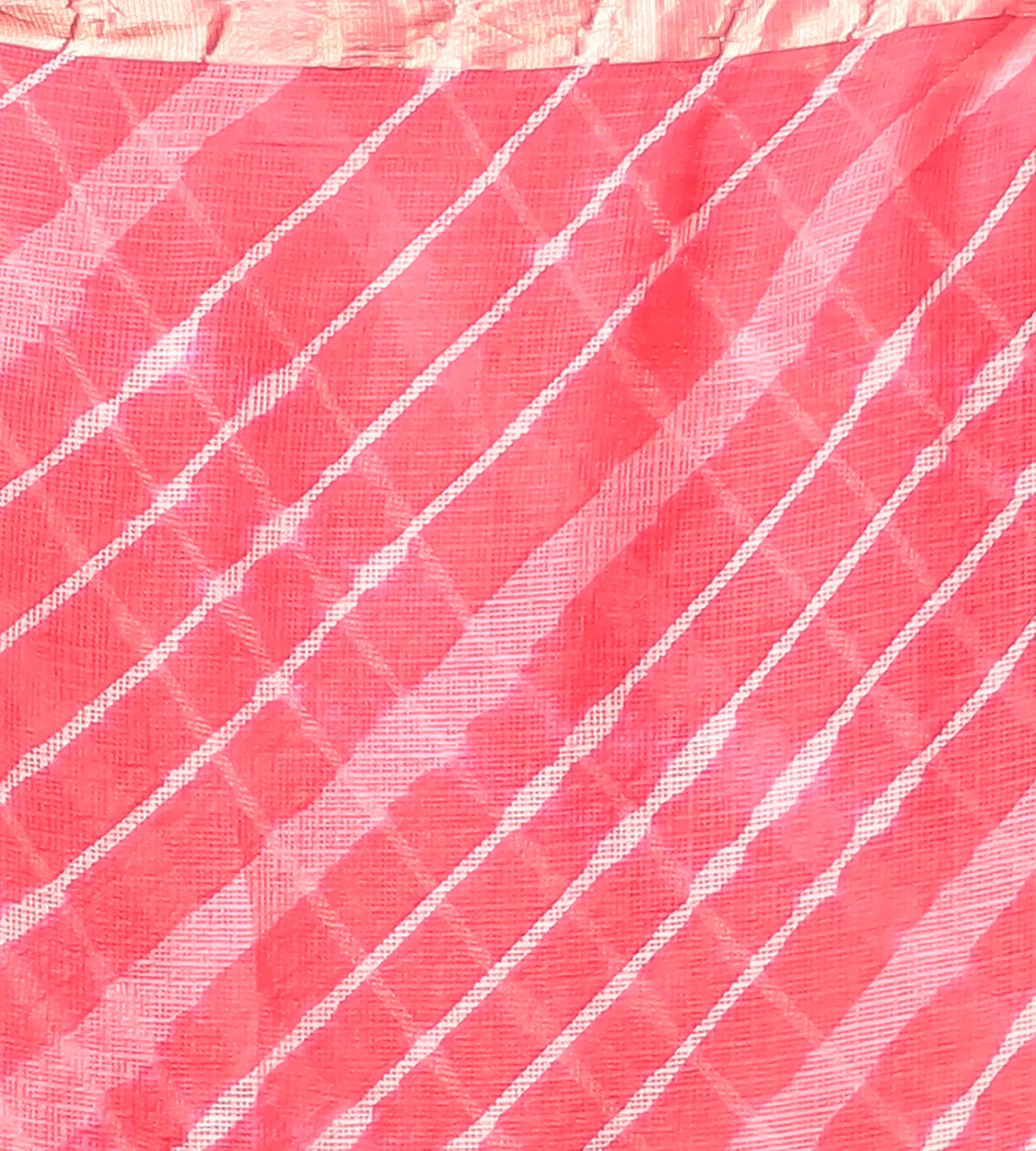 Kota Doria Silk Leheriya Saree with Zari work. - Image 7