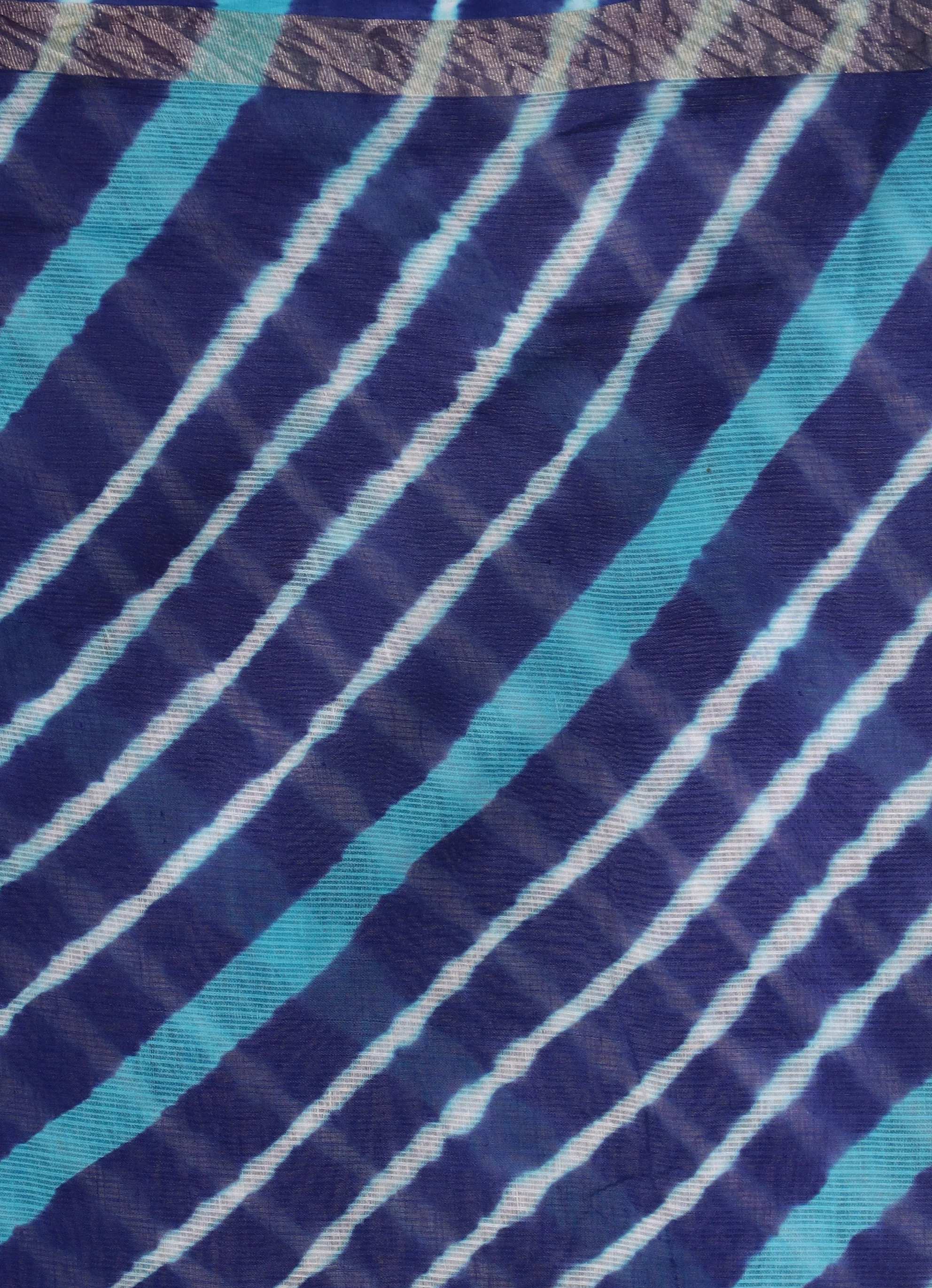Kota Doria Cotton Leheriya Saree - Image 28