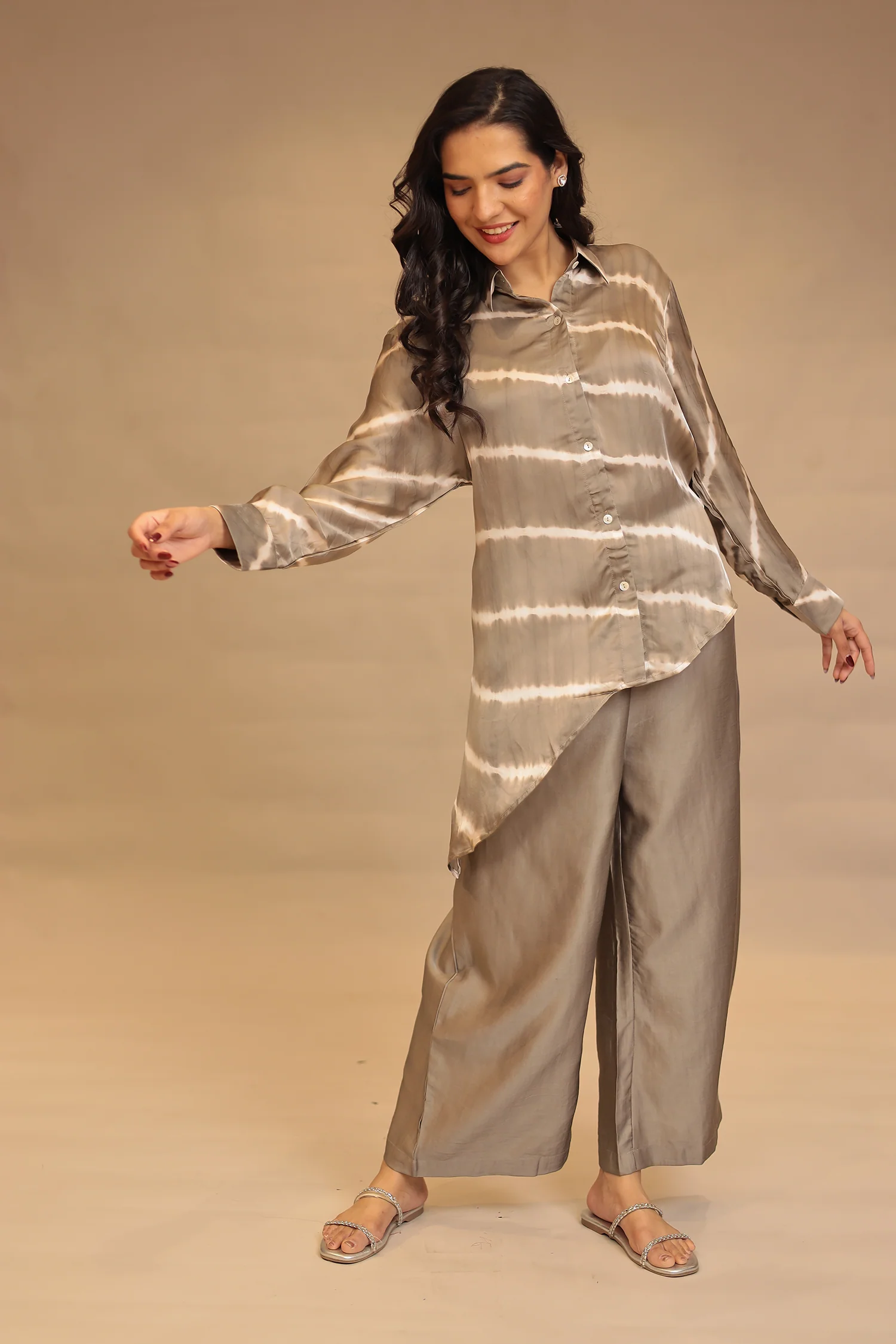 Leheriya Satin silk Indowestern - Image 3