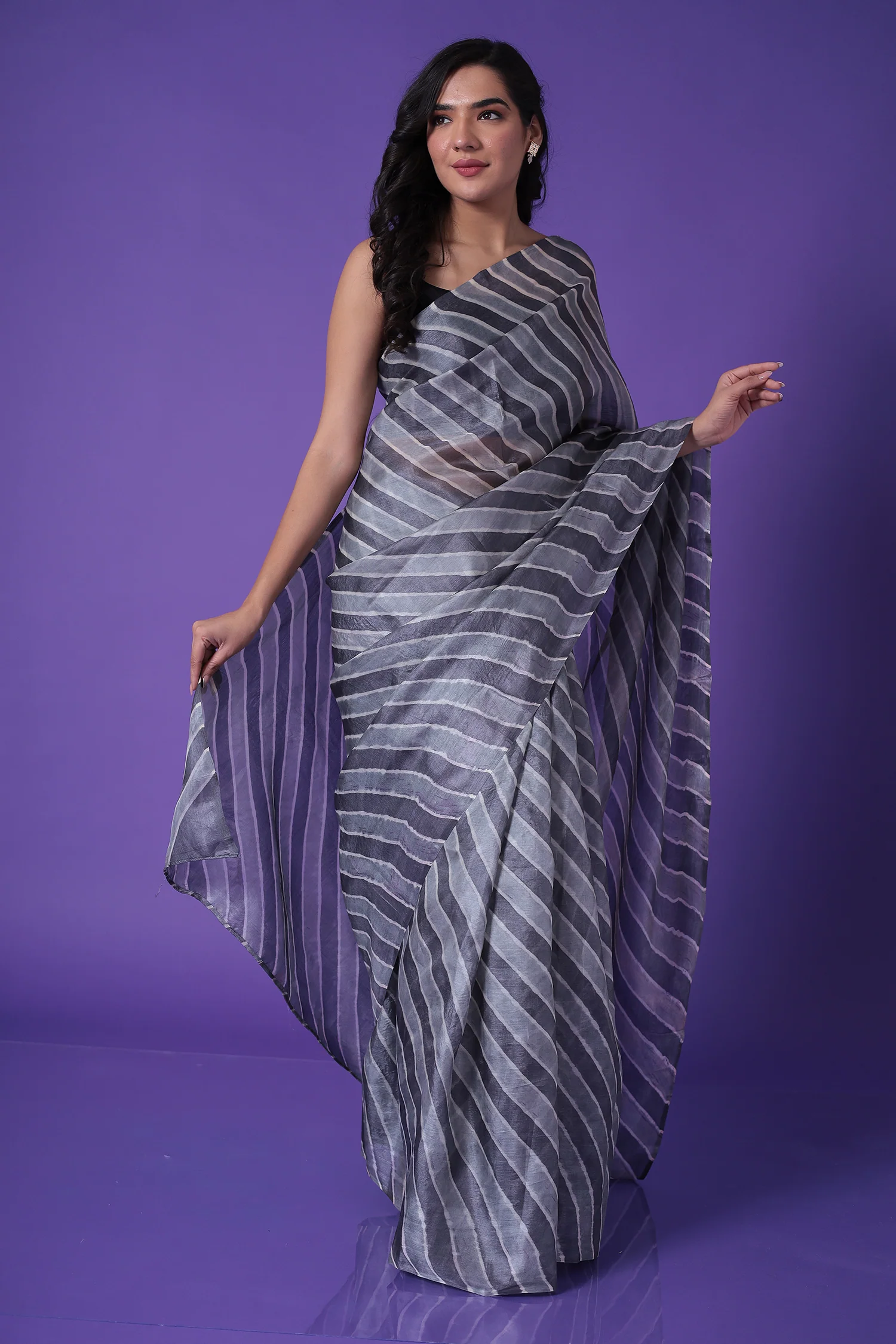 Leheriya Tussar Saree - Image 3