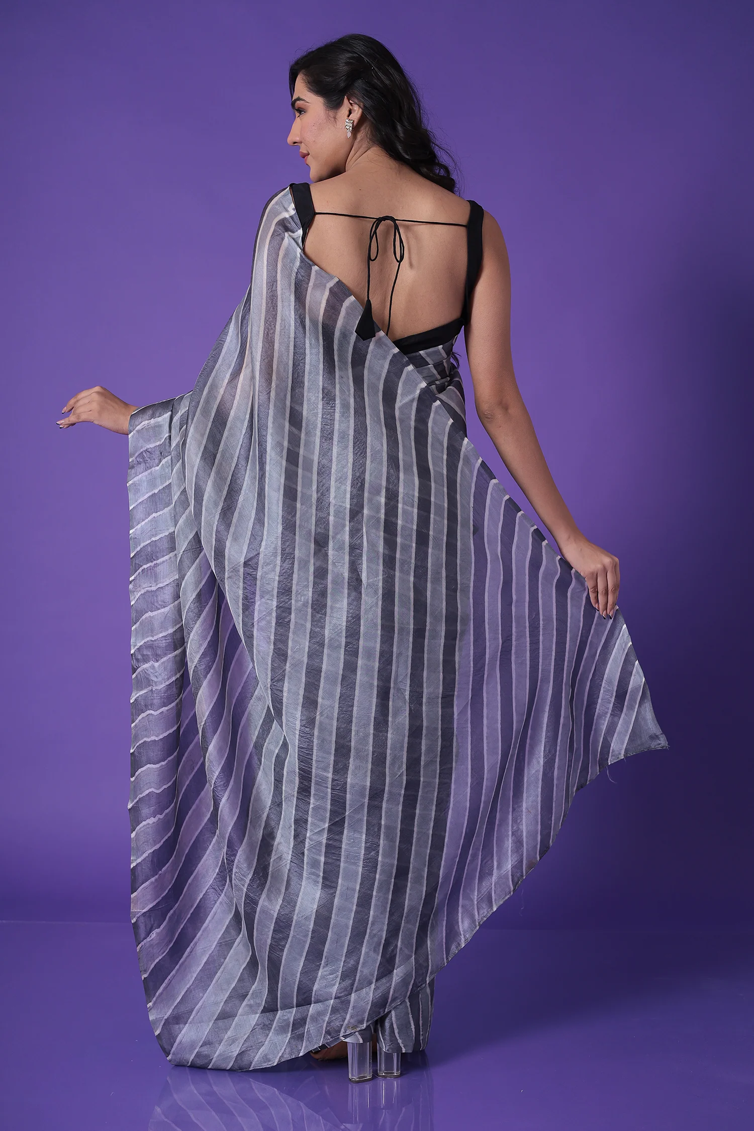 Leheriya Tussar Saree - Image 6