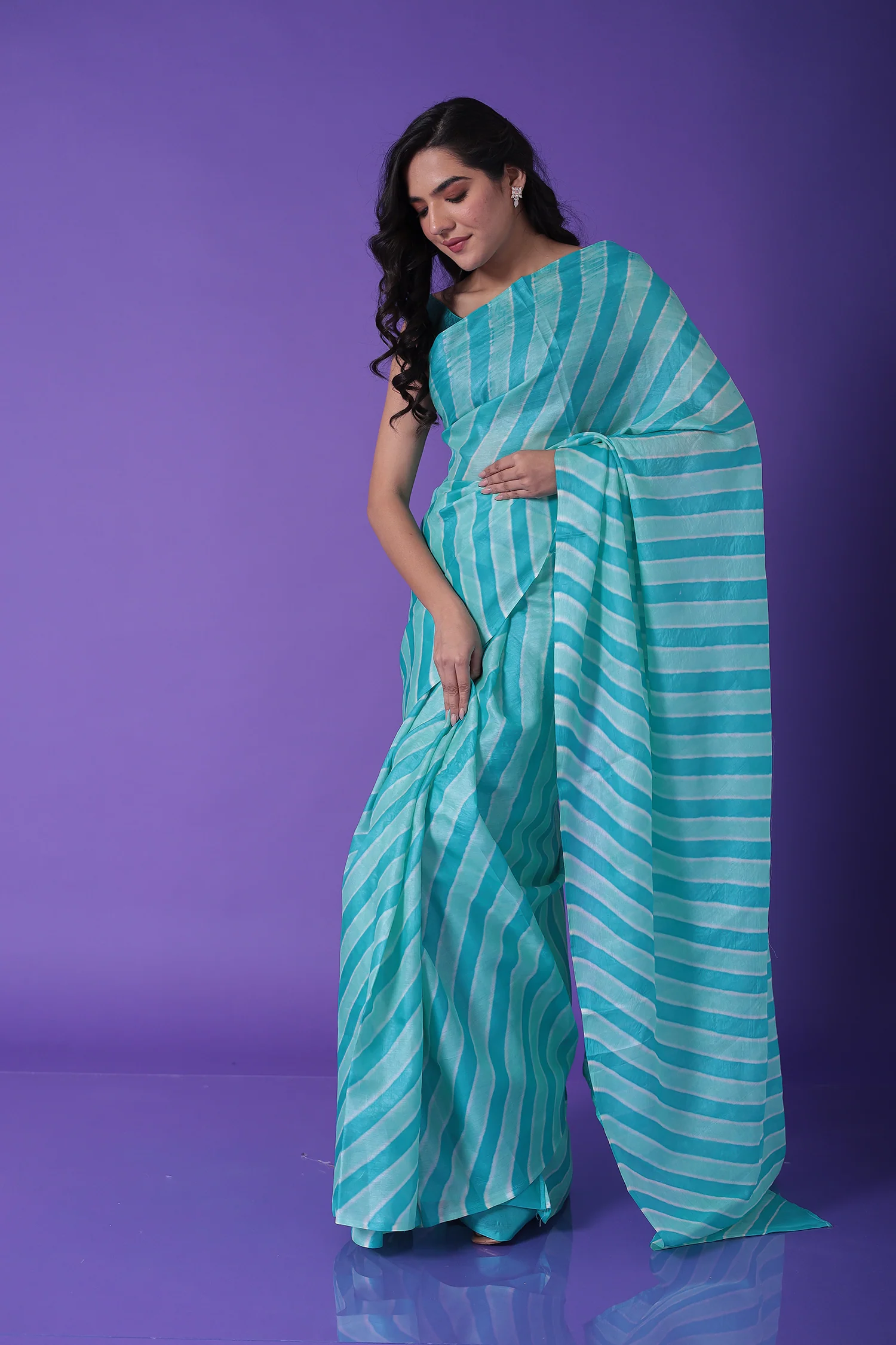 Leheriya Tussar Saree - Image 5