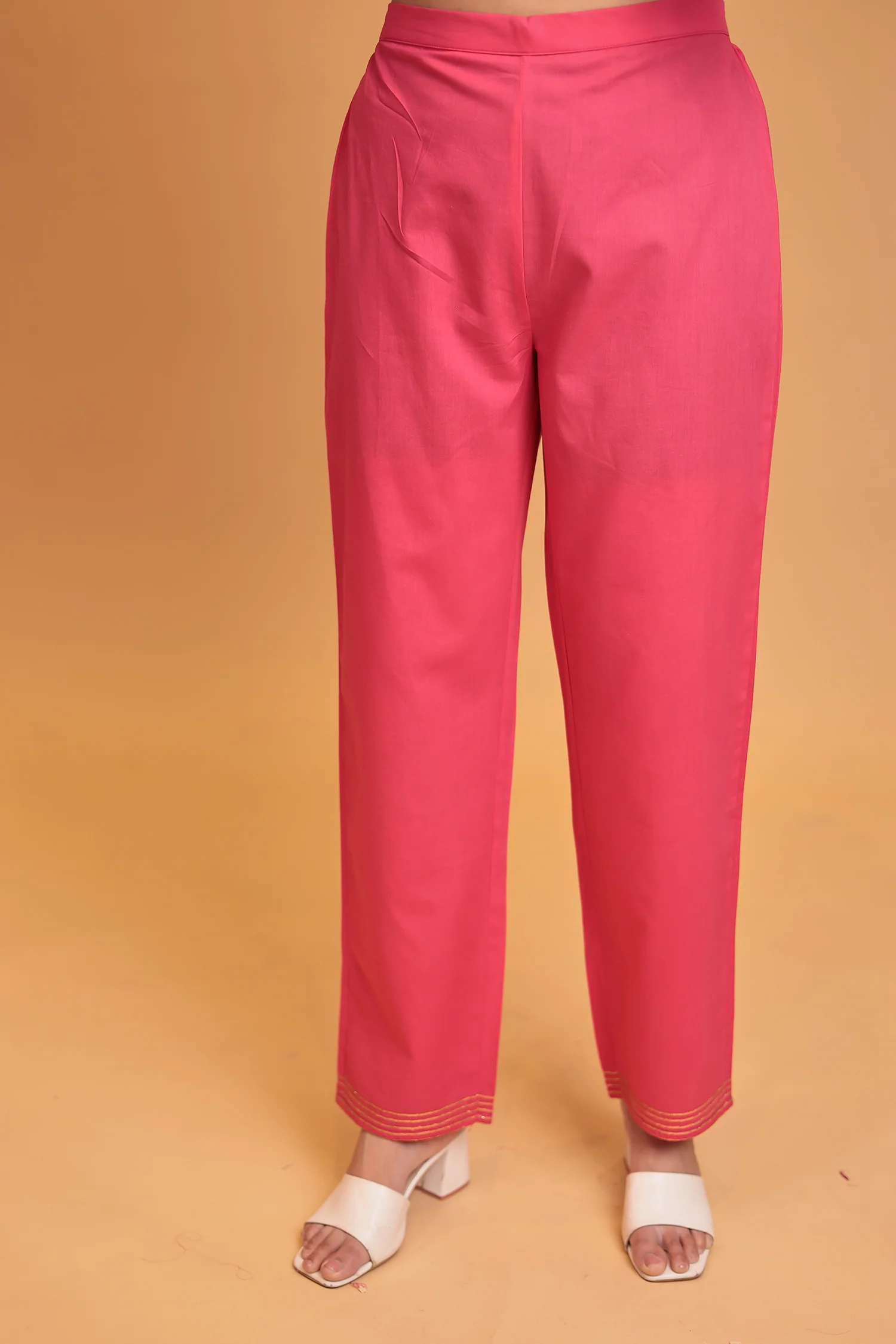 Linen Suit Stitched with Dori and Sequins work - Image 7