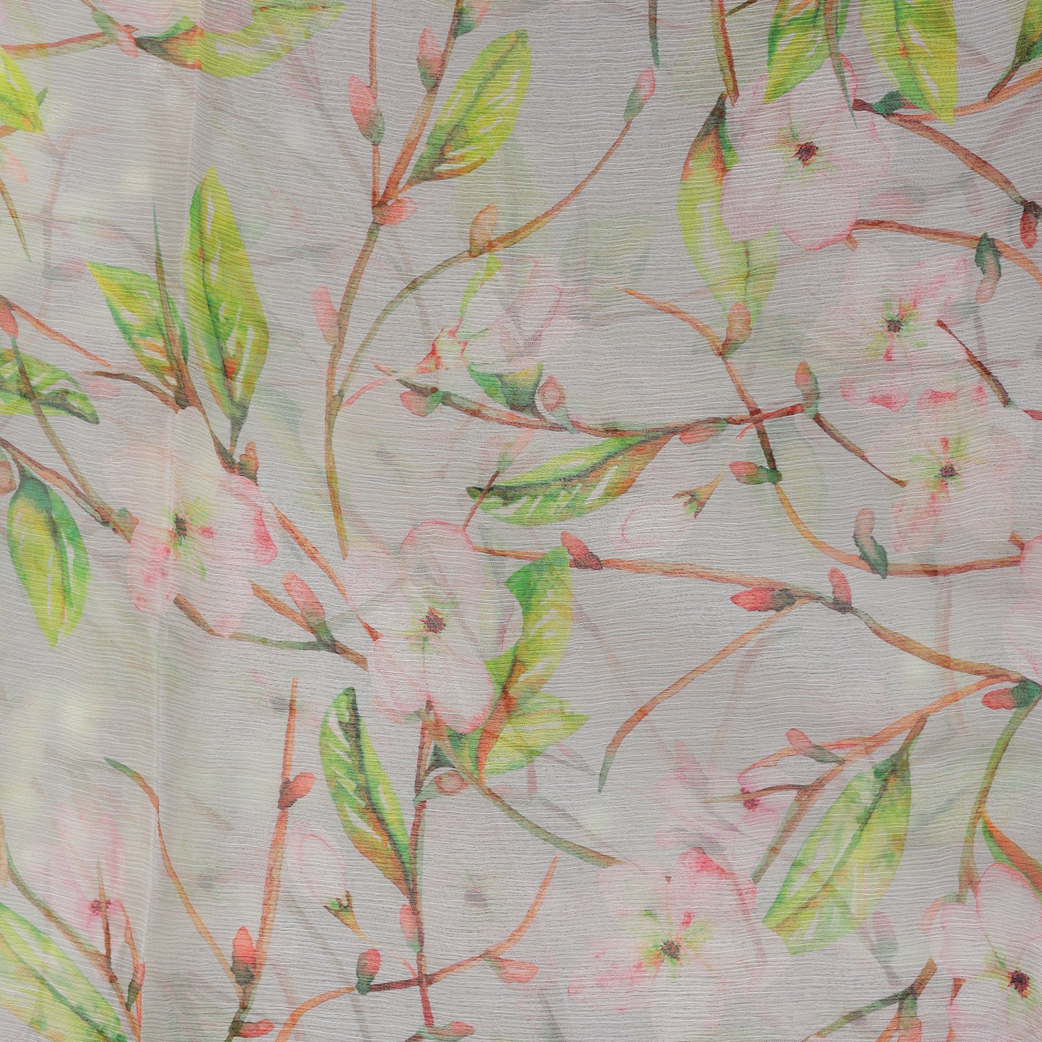 Floral Printed Chiffon Saree - Image 6