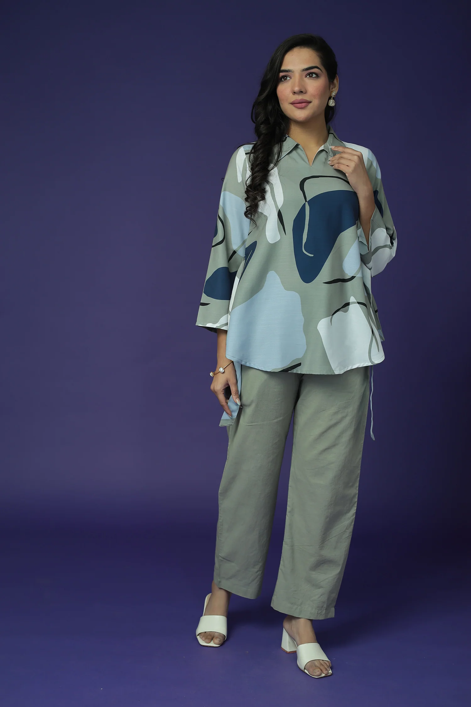 Printed Cotton Slub Co Ords Set - Image 4