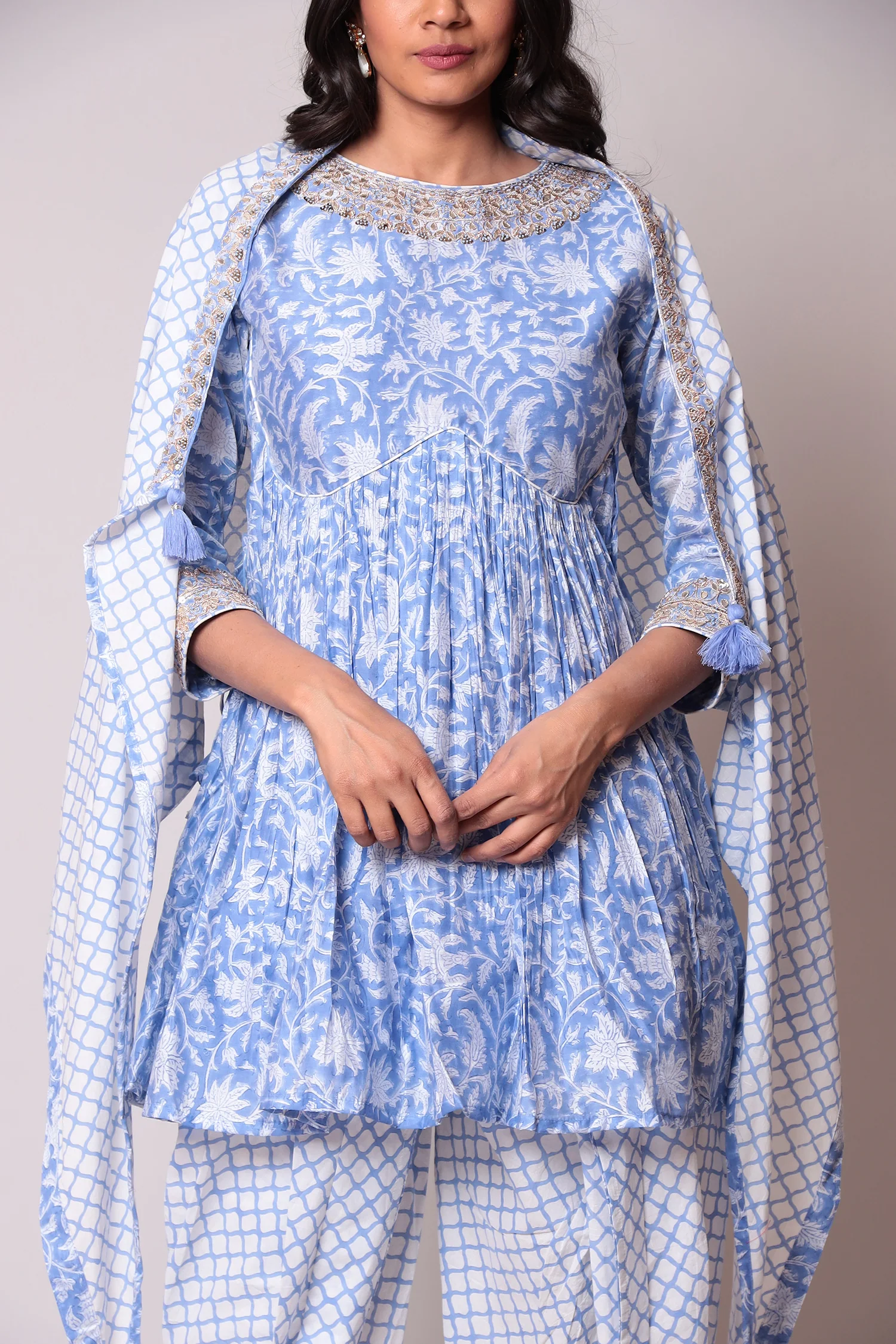 Printed Cotton Suit with Gota Patti work. - Image 2