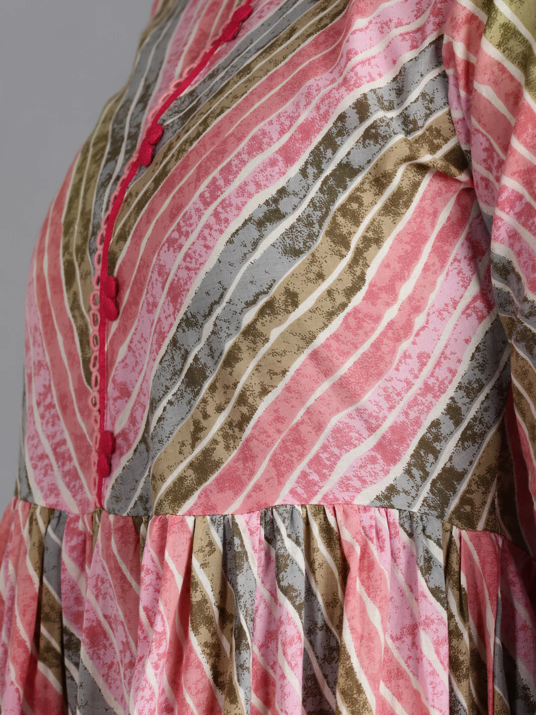 Printed A-Line Cotton Western Dress - Image 13