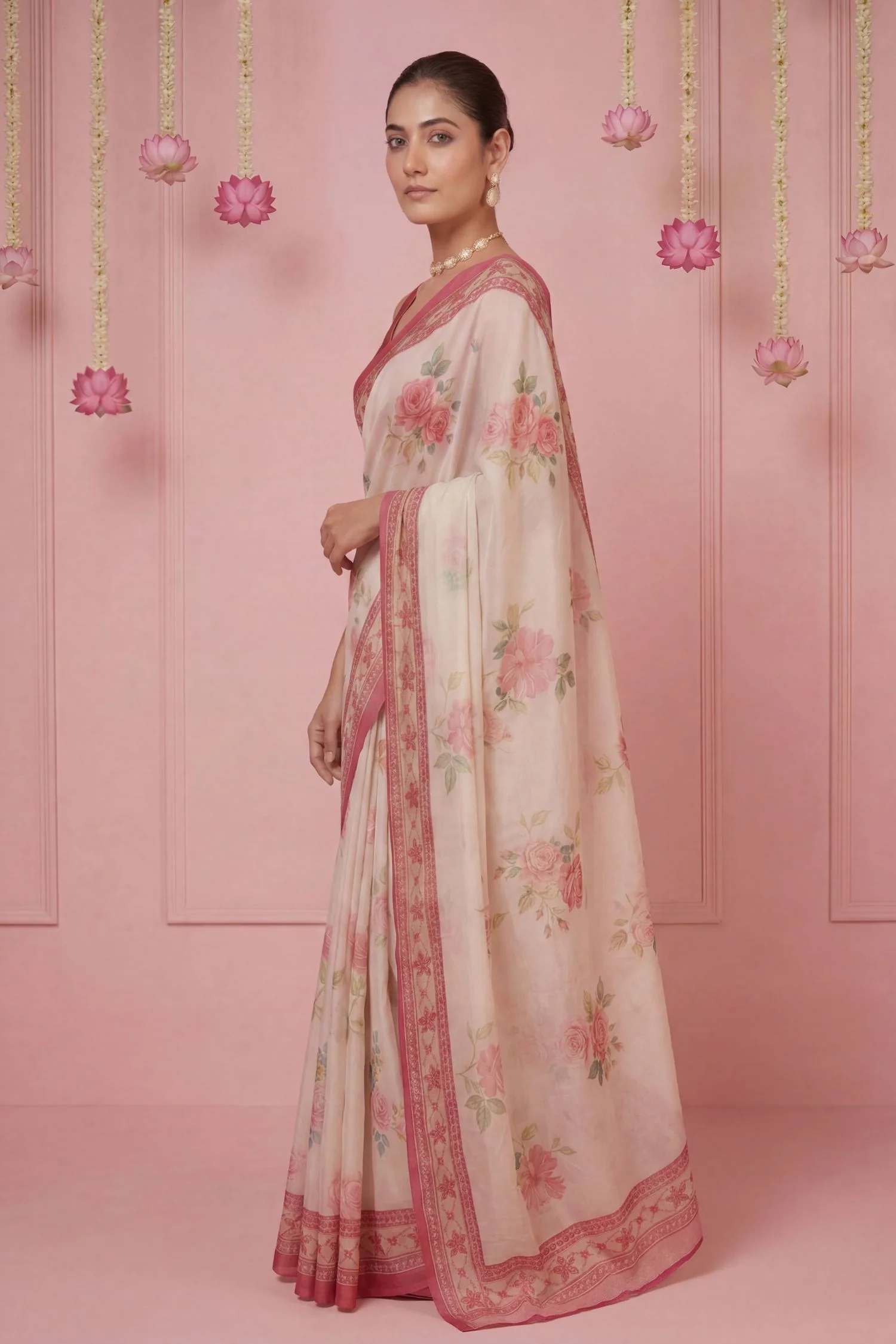 Printed Georgette Saree - Image 4