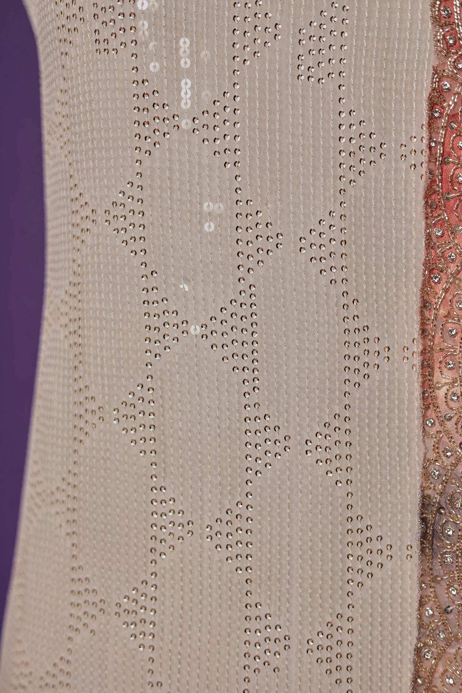 Printed Georgette Unstitched Suit with Sequins and Thread work - Image 3