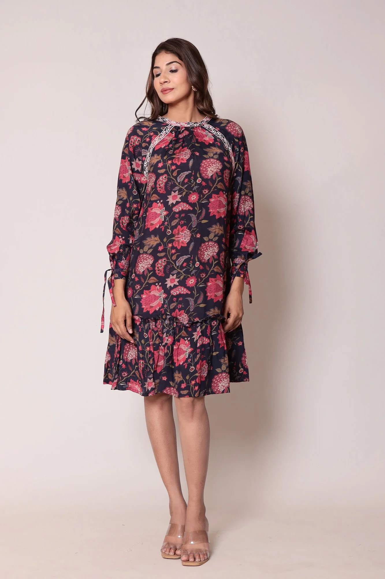 Printed Casual Muslin Kurta (1 Pcs) - Image 3