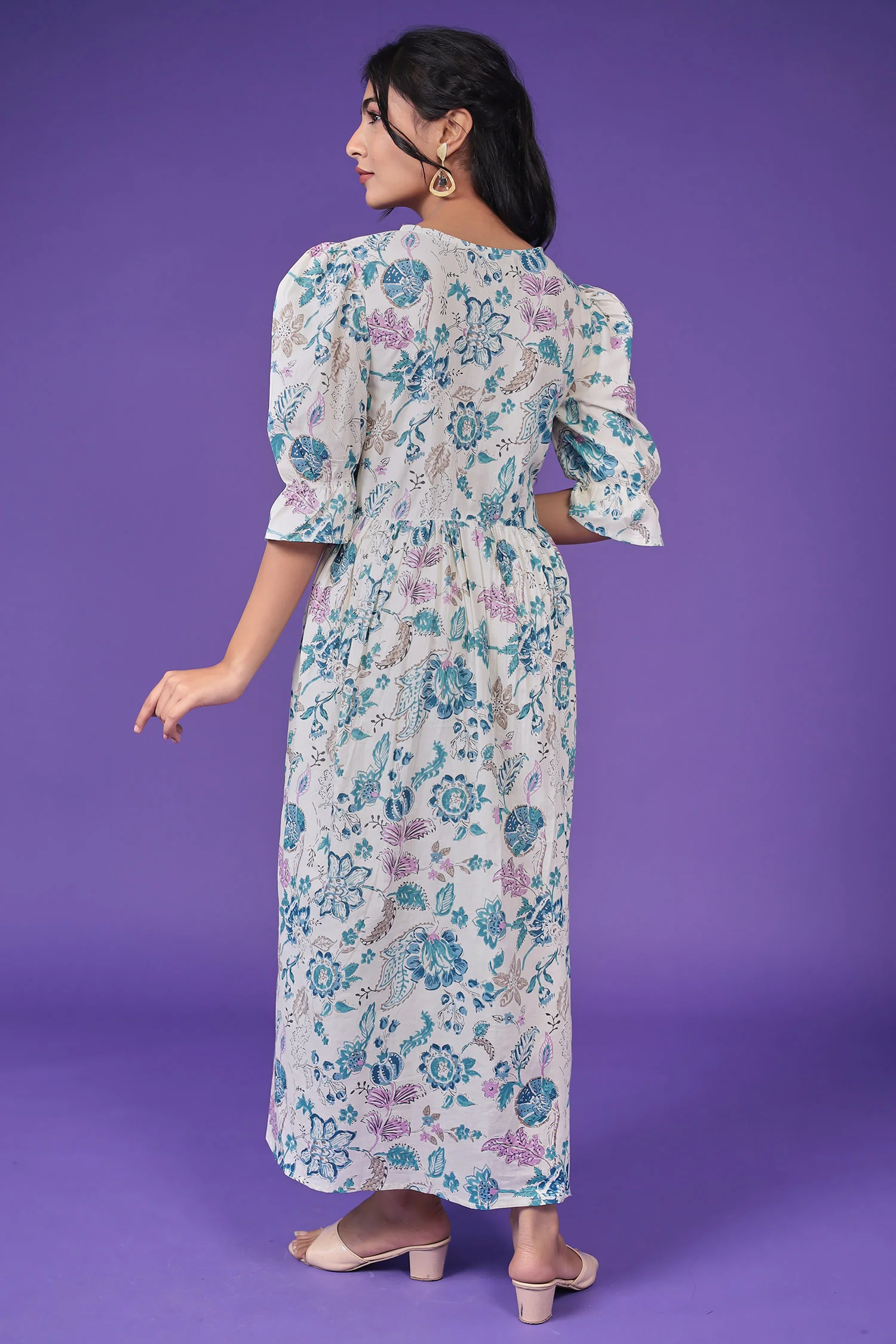Printed Muslin Western Dress - Image 6