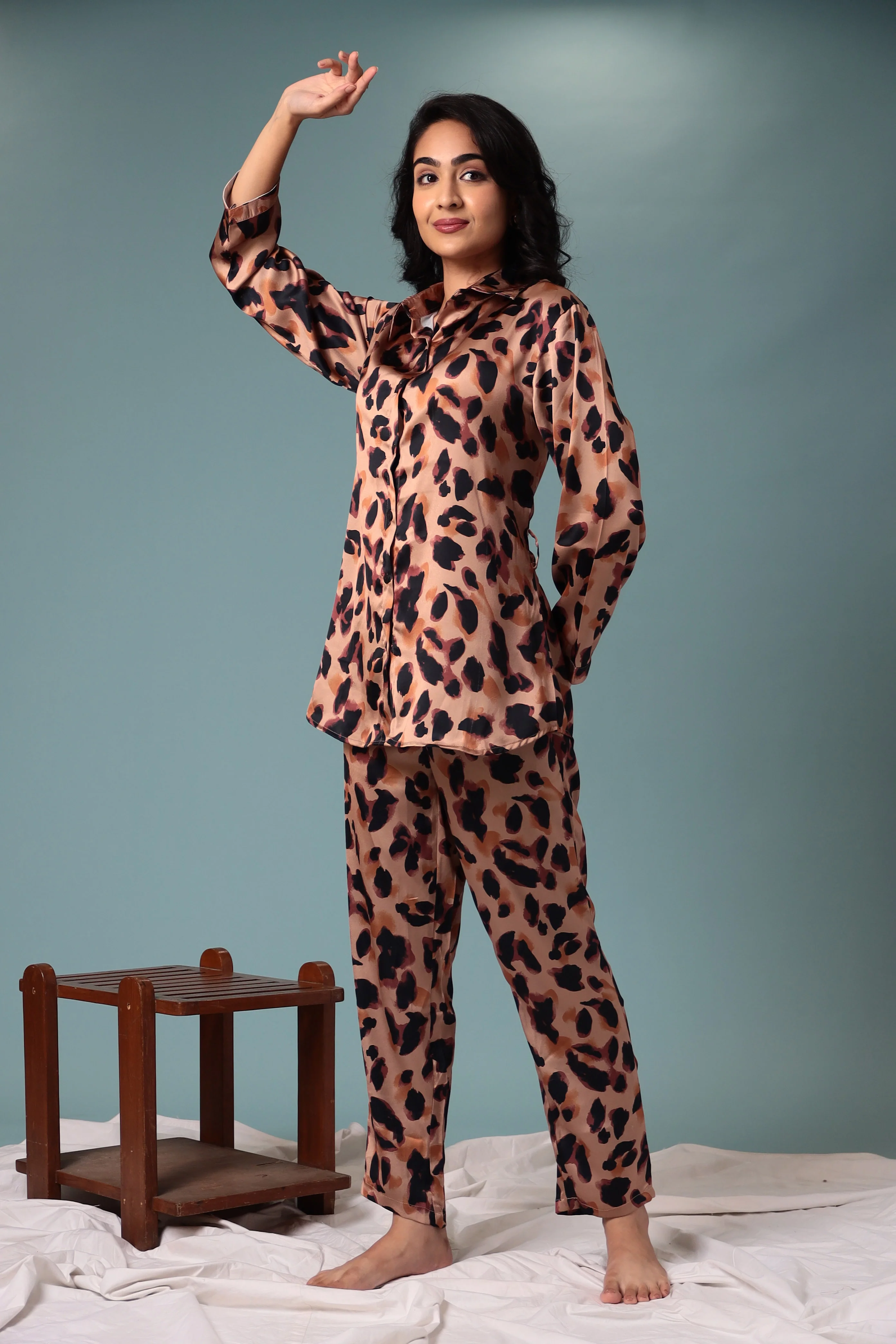 Printed Satin Co Ord Set - Image 3