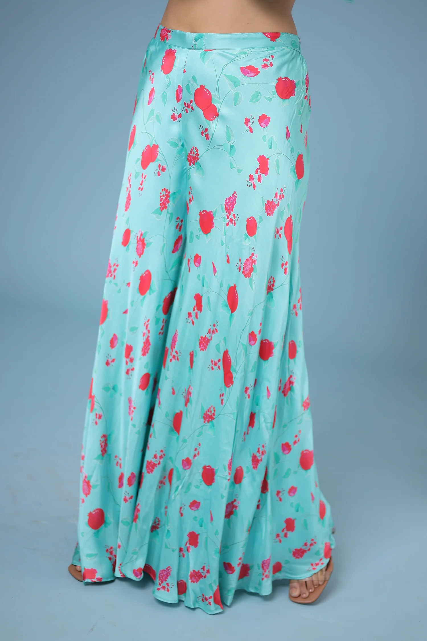 Printed Satin Silk Indowestern with Sequins work - Image 6