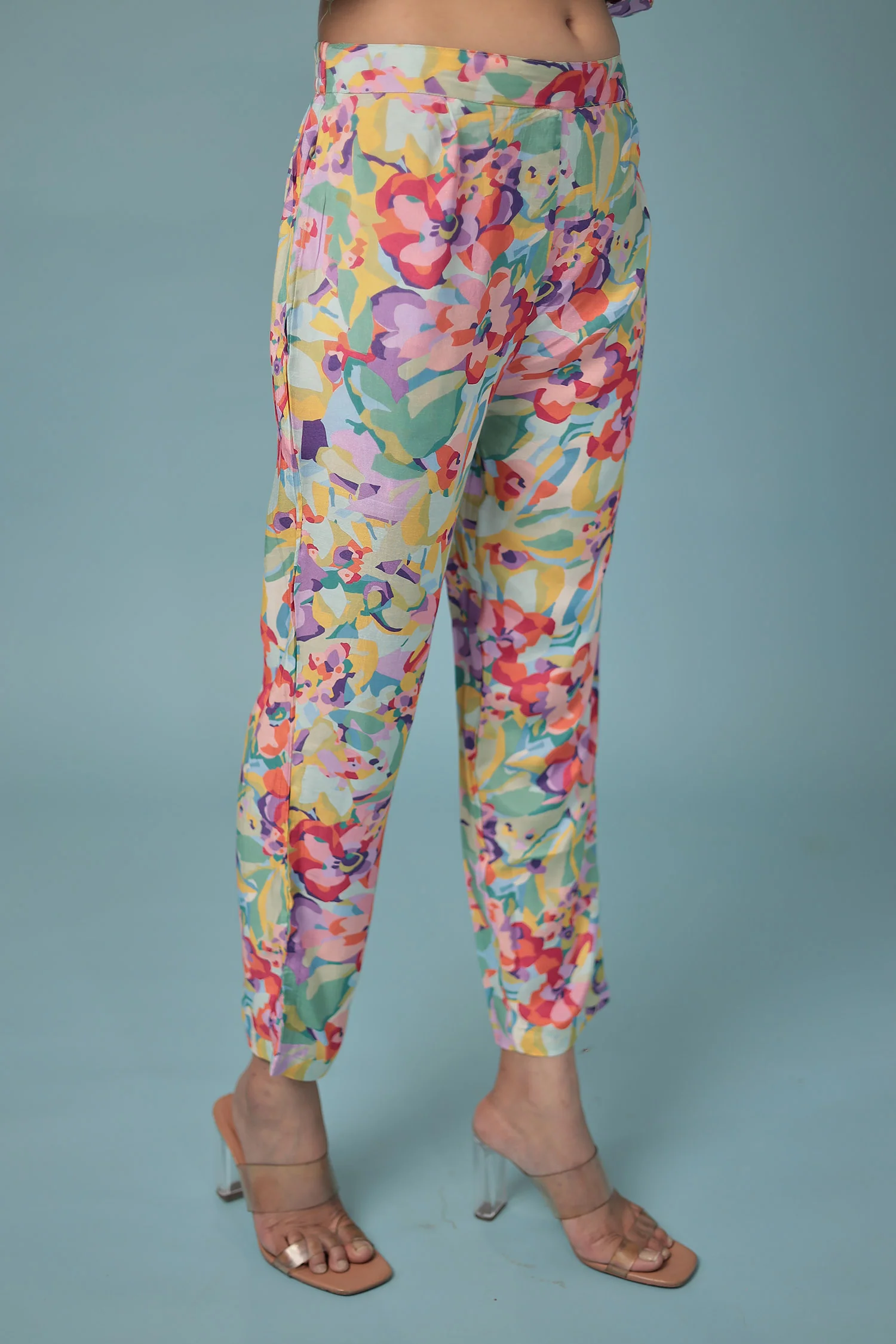 Printed Silk Blend Co Ords Set - Image 6