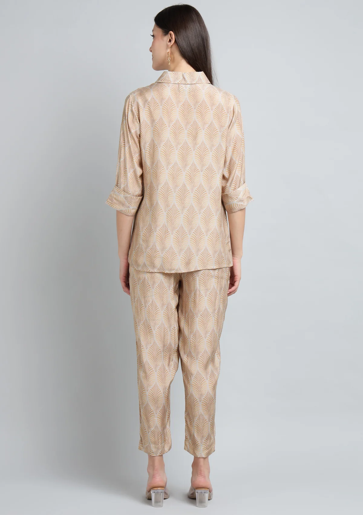 Printed Silk Blend Co Ord Set with Thread work. - Image 8