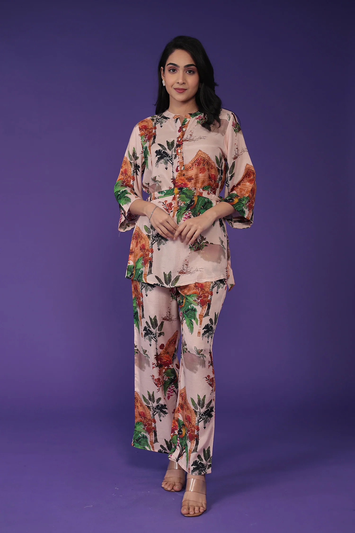 Printed Silk Blend Co-Ords Set