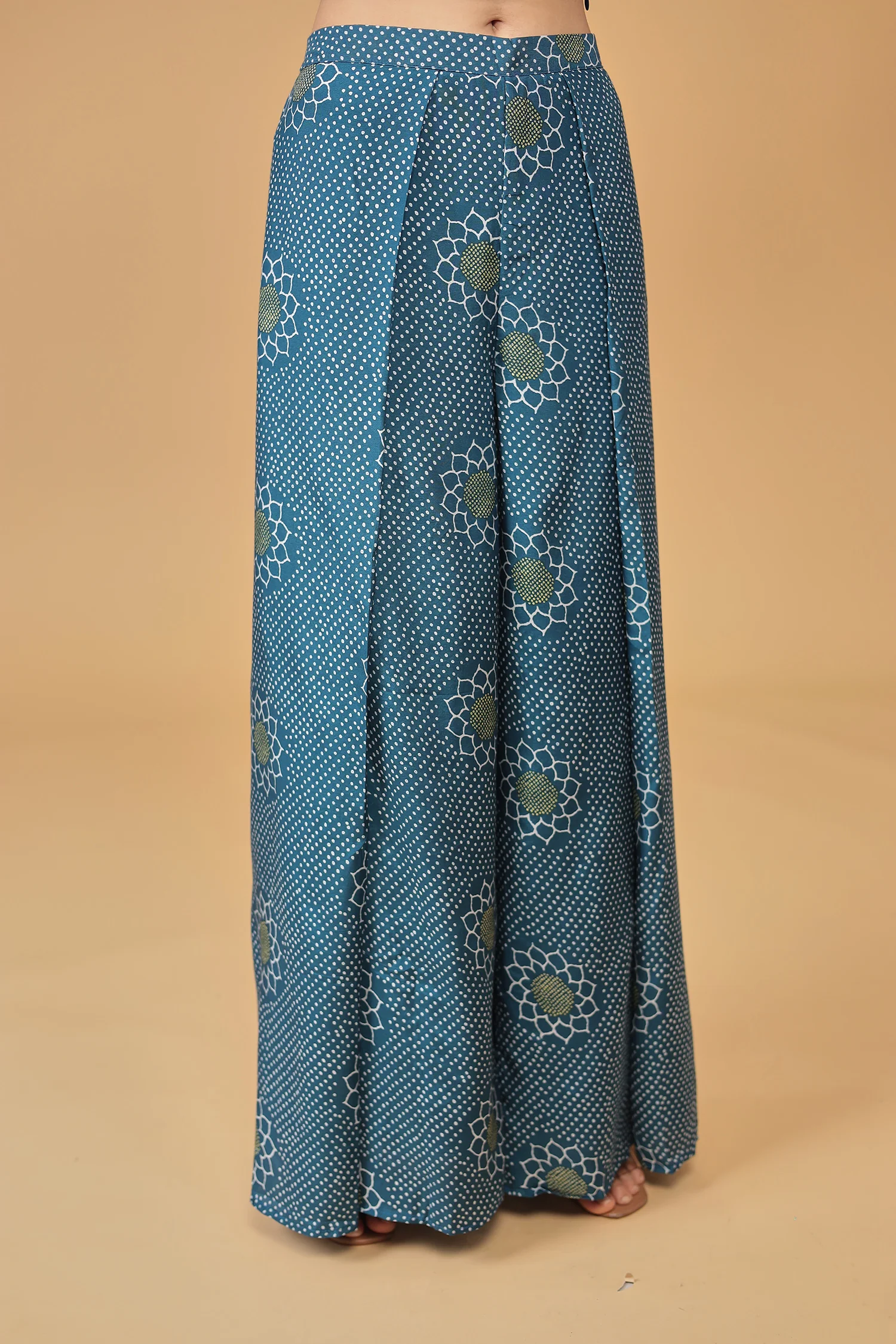 Printed Silk Blend Indowestern with Embroidered work - Image 5