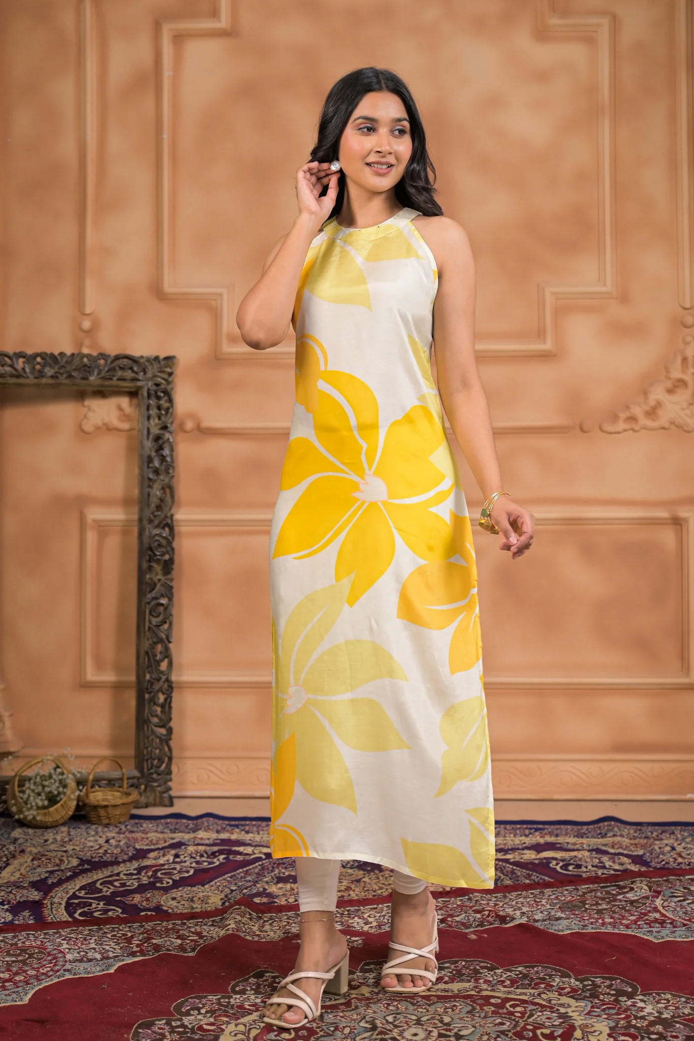 Printed Silk blend Kurta - Image 5