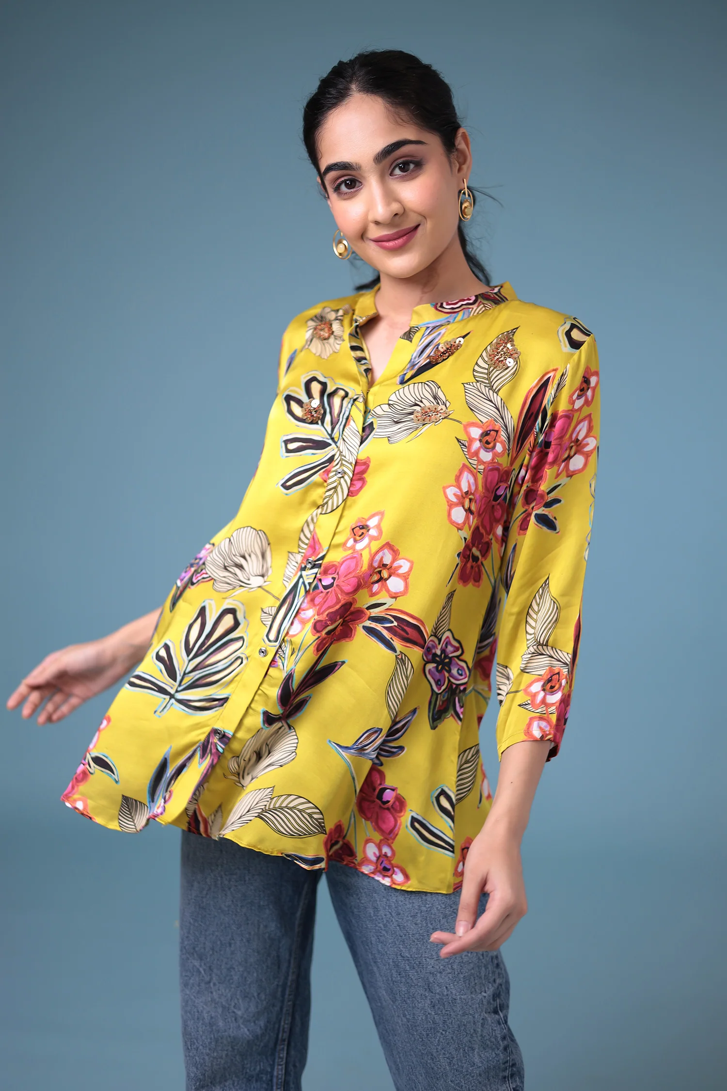 Printed Silk Blend Tunic - Image 5