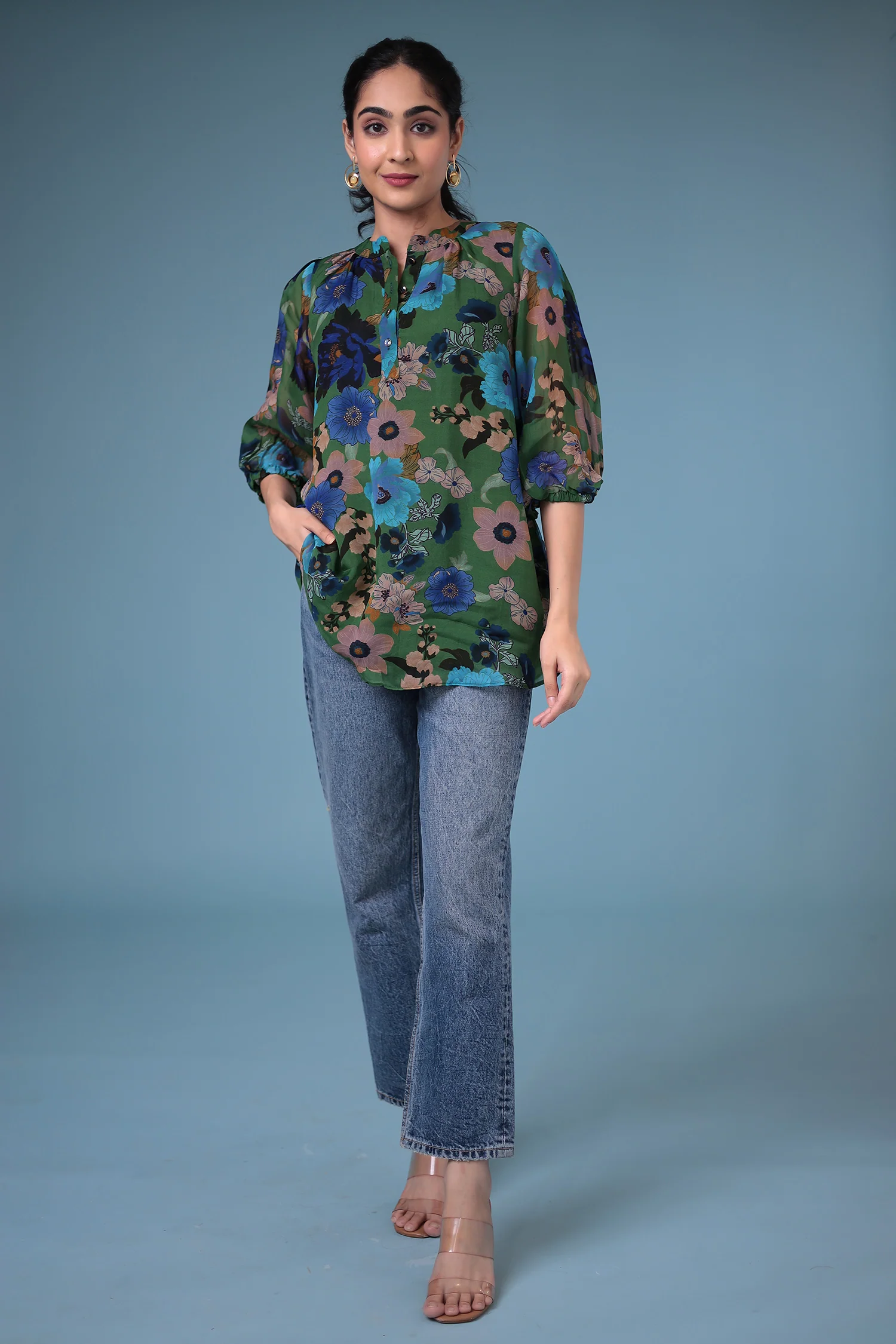 Printed Silk Blend Tunics