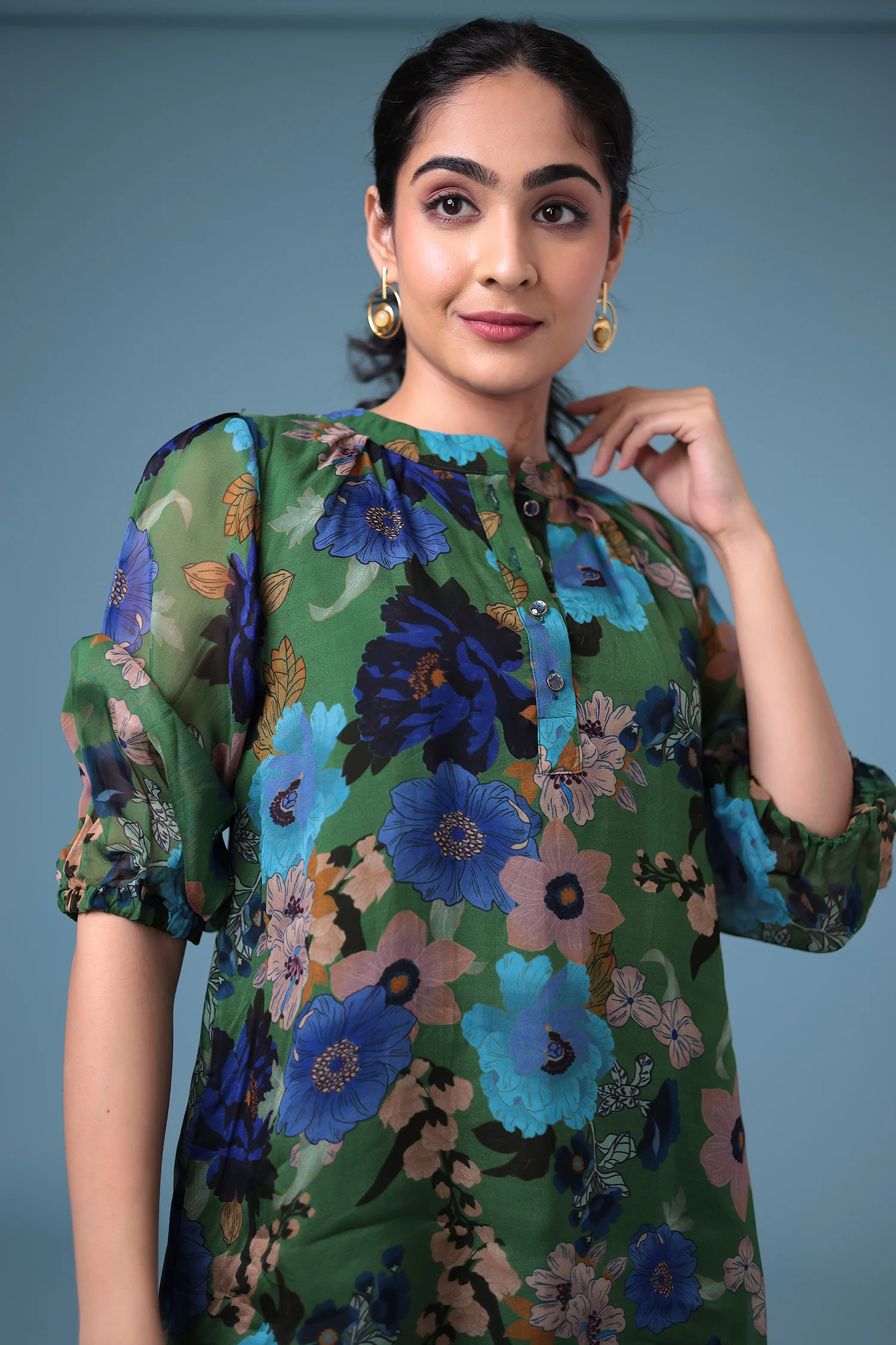Printed Silk Blend Tunics - Image 4