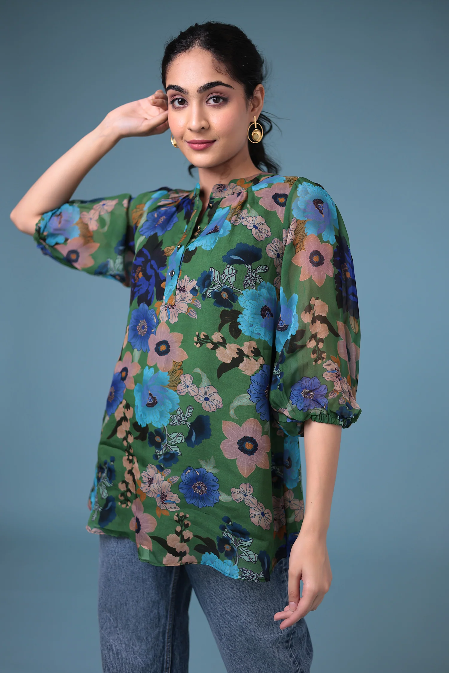Printed Silk Blend Tunics - Image 5
