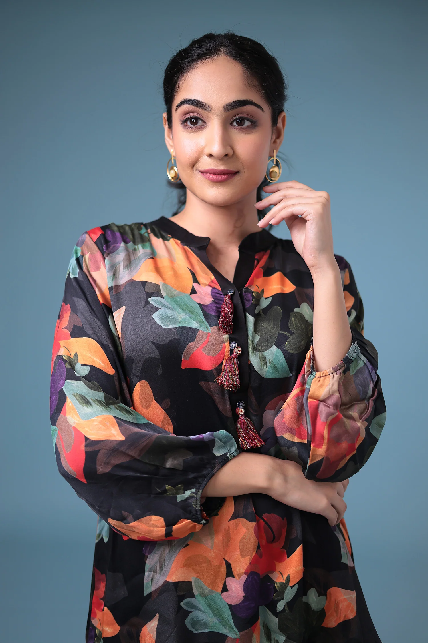 Printed Silk Blend Tunic - Image 2