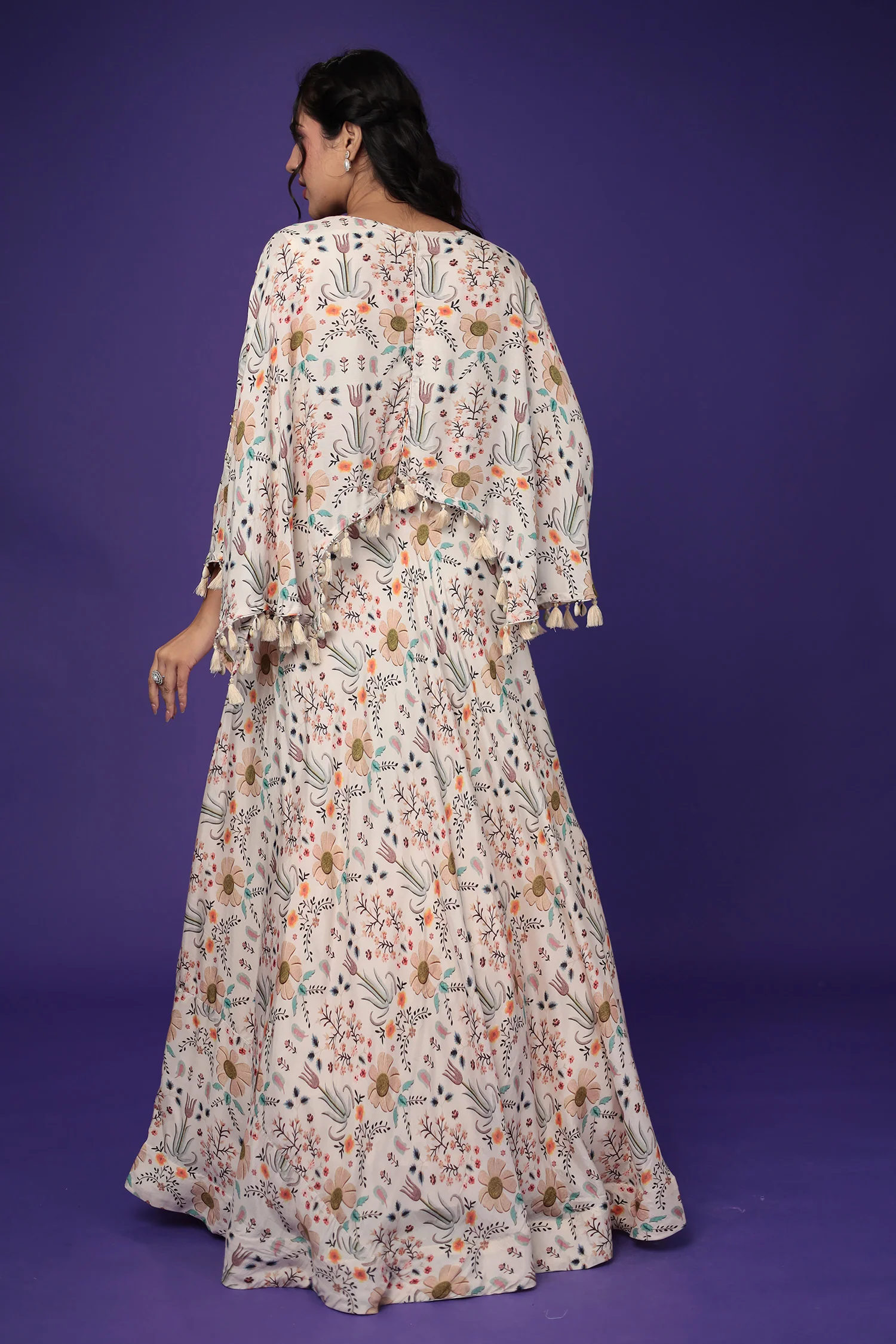 Printed Silk Indo Western with Embellished work - Image 7