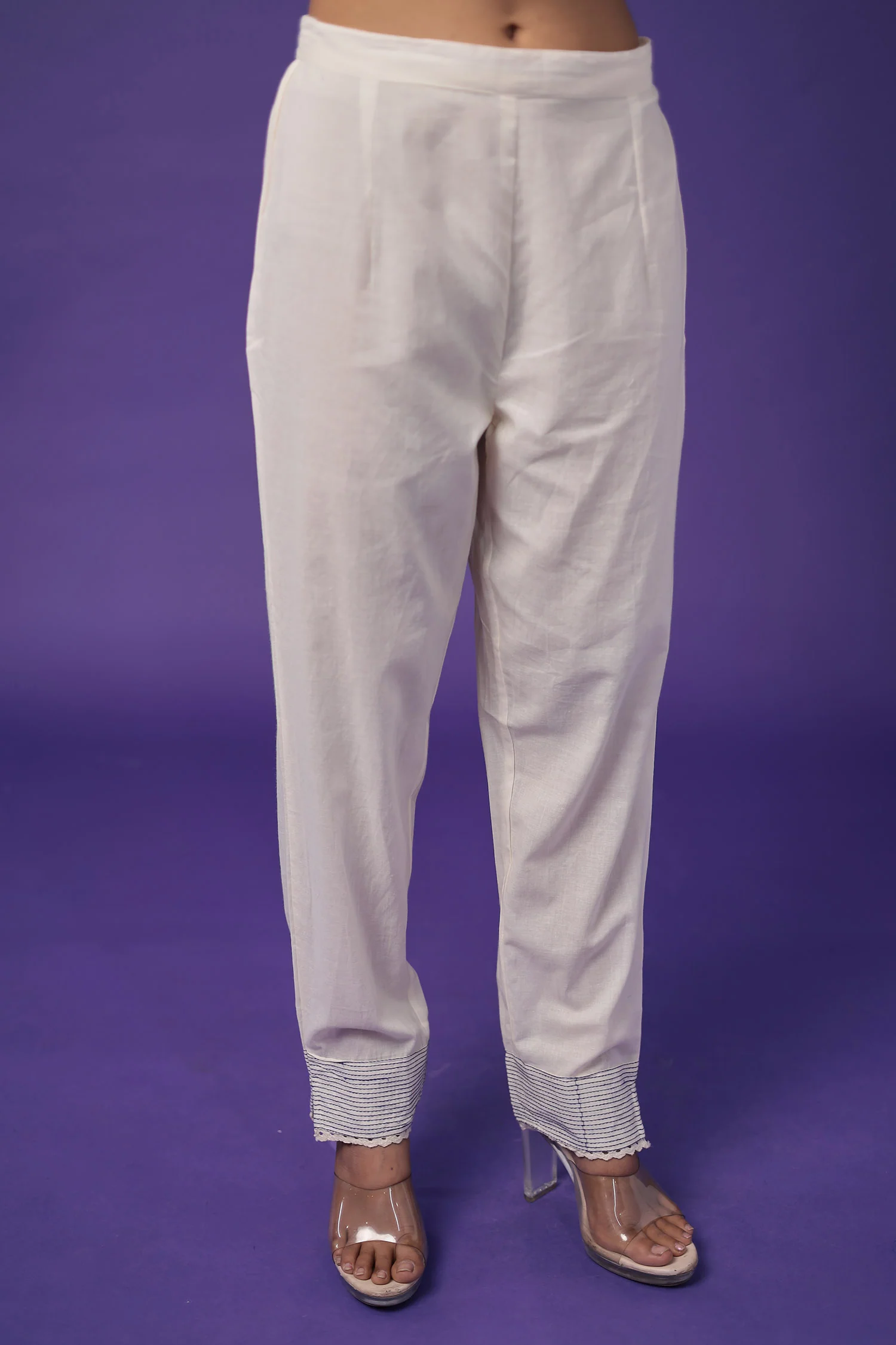 Pure Cotton Kurta Set Stitched with Thread work - Image 6