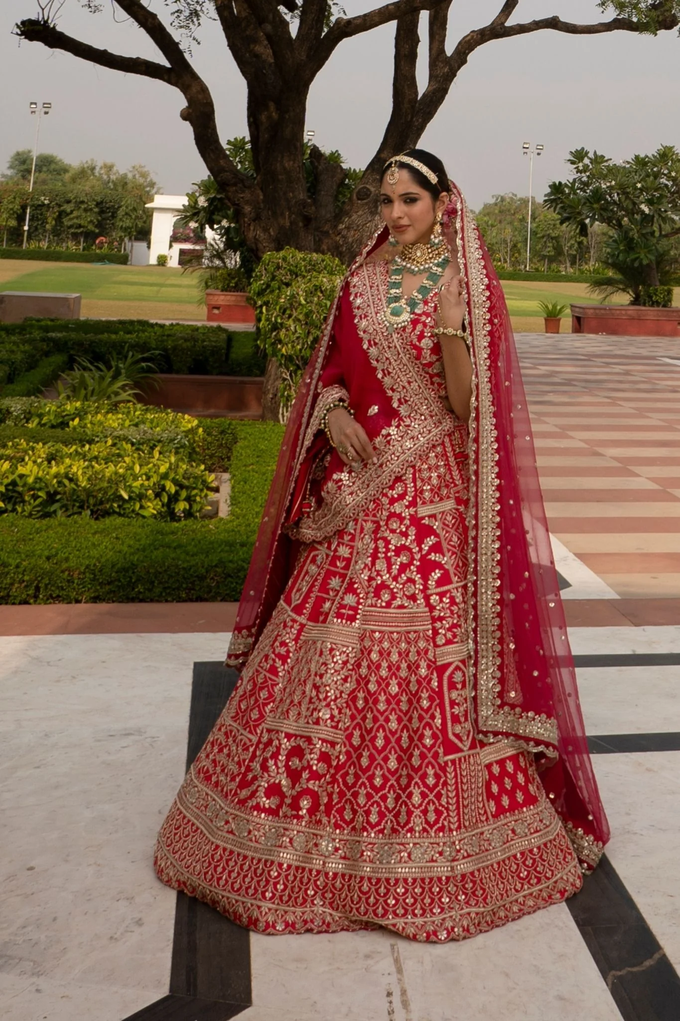 Equisite Raw Silk Lehenga with Gota Patti, Pearl and Zardozi work - Image 3
