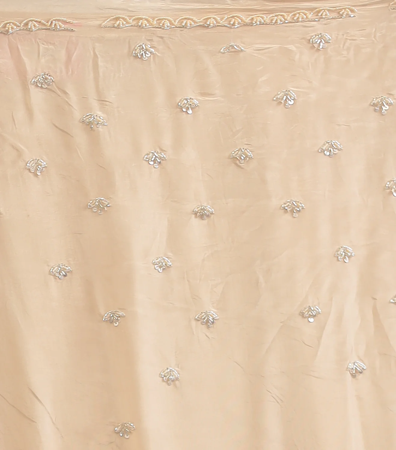 Blue Shimmer Net Silk Saree with Cutdana and Sequins work - Image 14