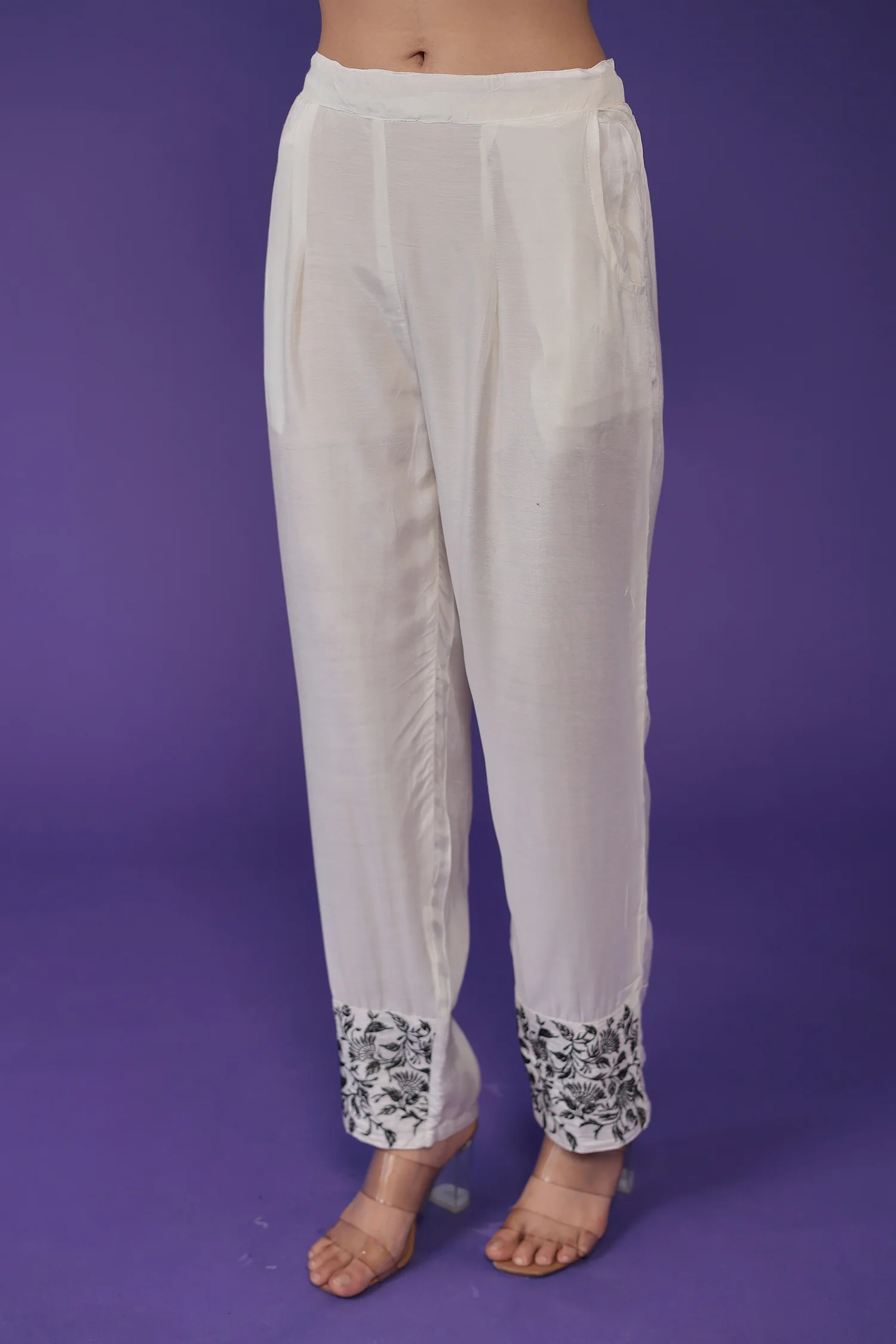 Silk Blend Co Ords Set with Embroidered work - Image 6