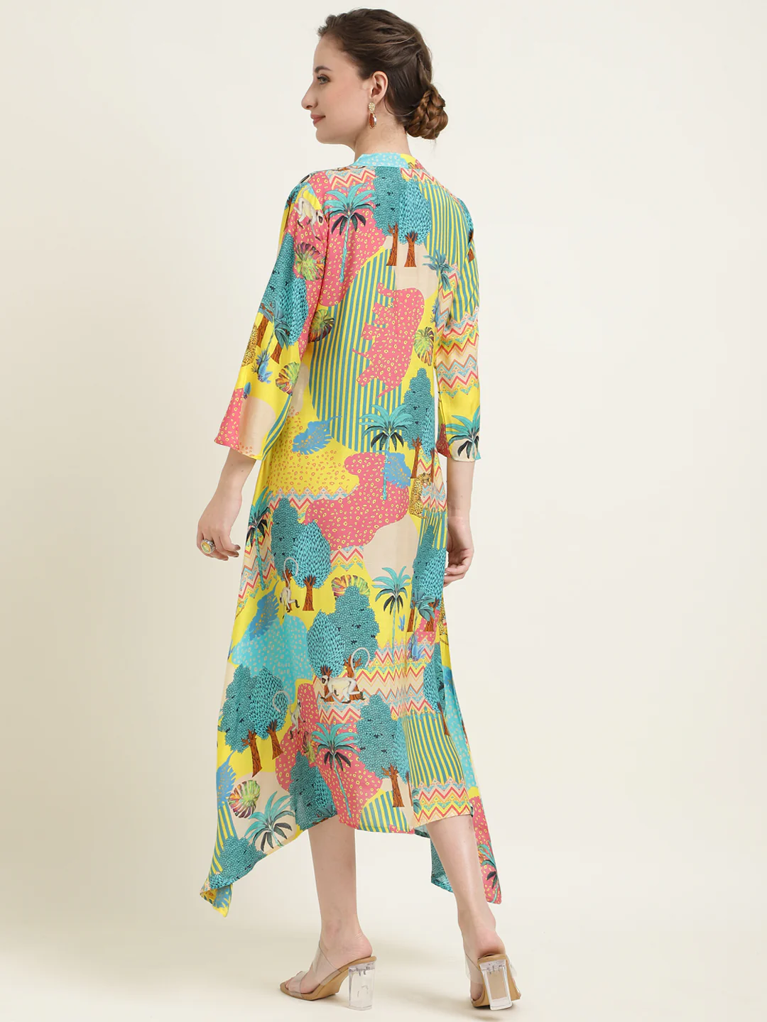 Printed Silk Blend Dress - Image 6