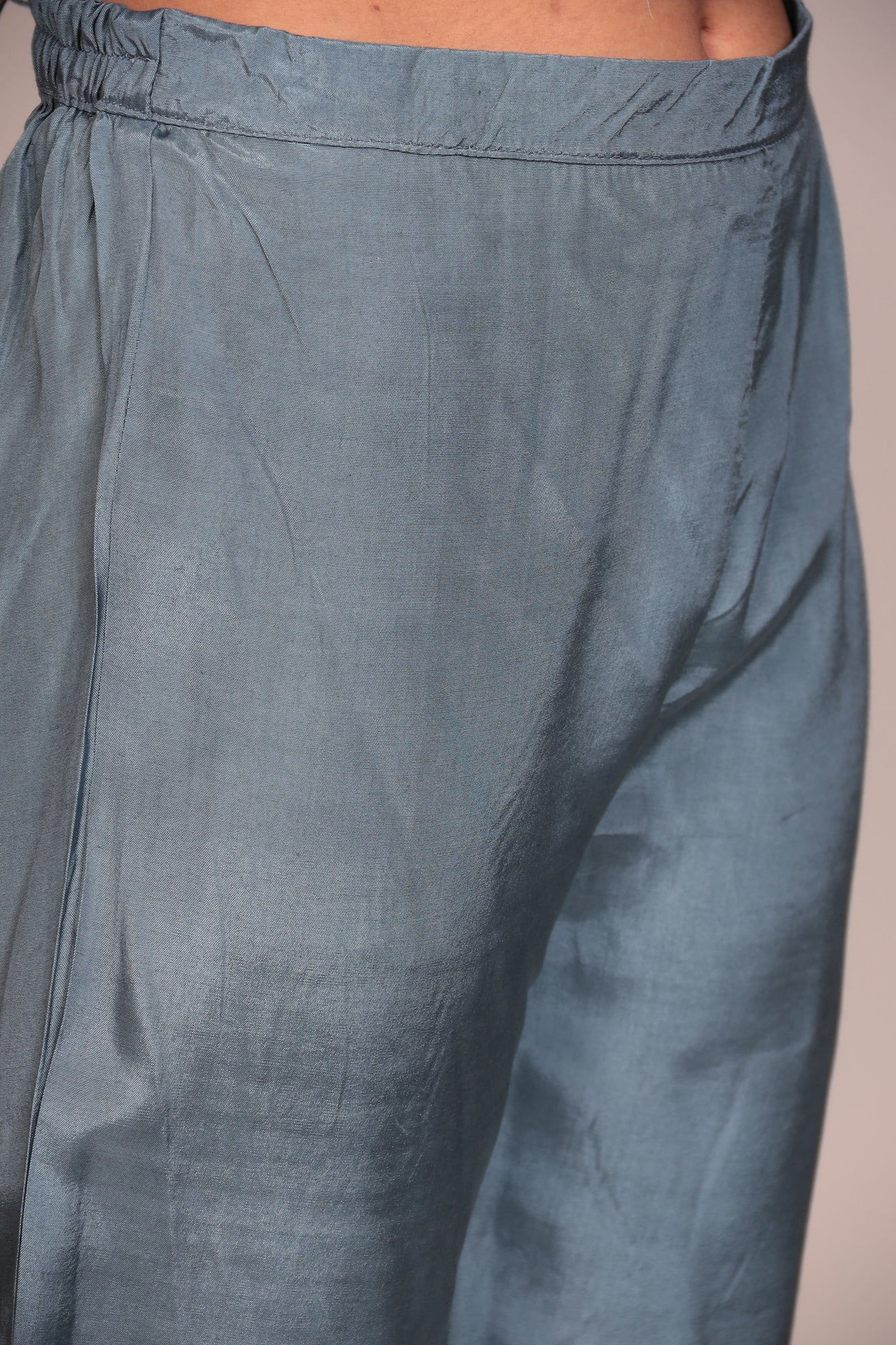 Tie & Dye Silk Kaftan (2Pcs) with Gota Patti and Thread Work. - Image 17
