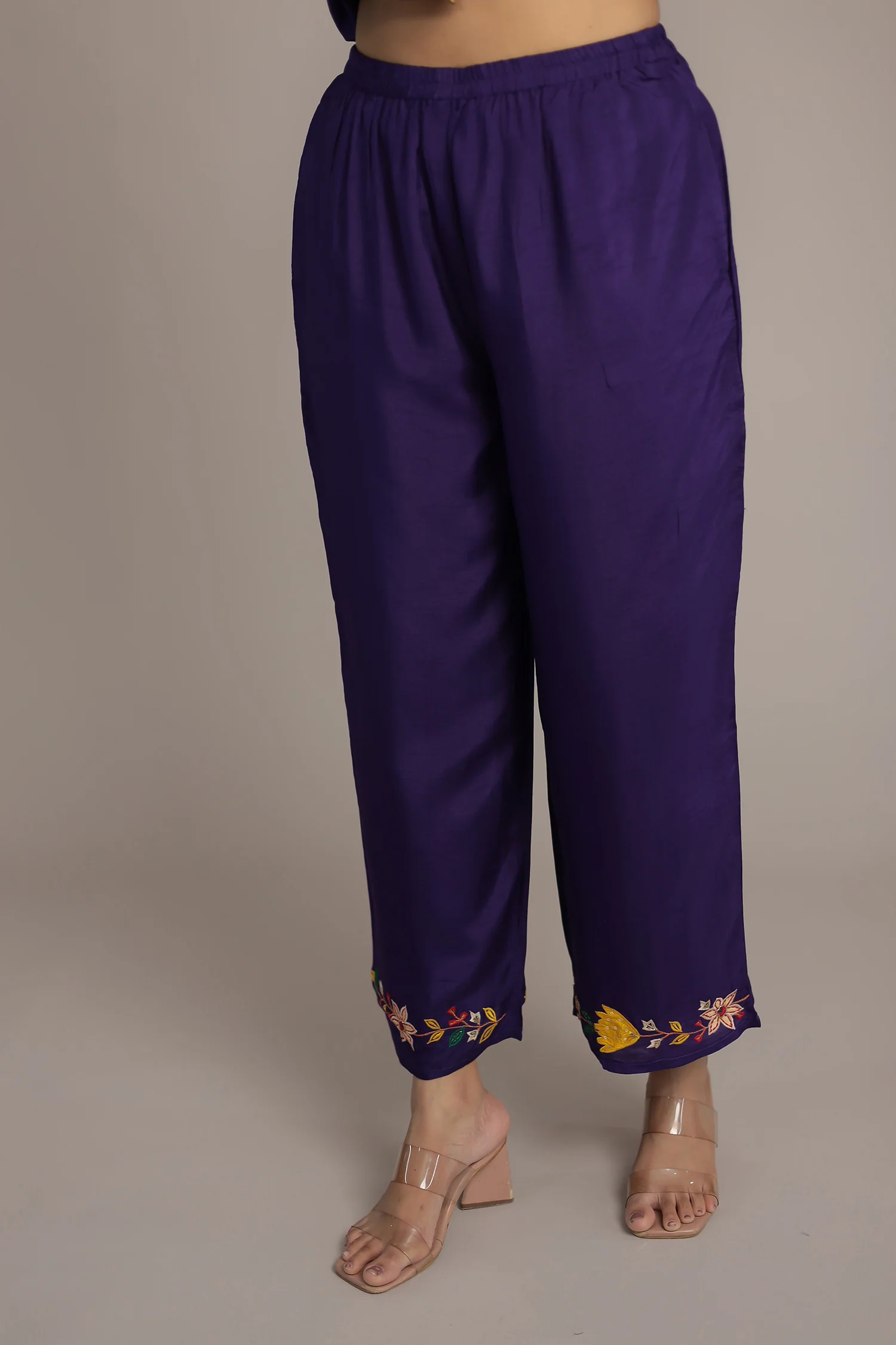 Silk Kurta Set Stitched with Embroidered work - Image 7
